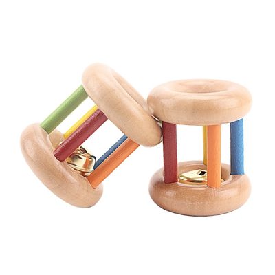 Instrumentos musicales de madera BeBe Tambor de los juguetes del Handbell el 15CM