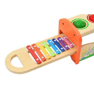Bebé de madera del xilófono de ocho juguetes musicales de madera de las notas el 15cm