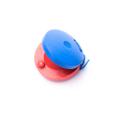 El instrumento de madera del bebé del sistema de la música de las castañuelas redondas ayuda a la ense6anza a niños