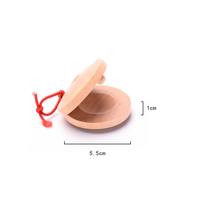 El instrumento de madera del bebé del sistema de la música de las castañuelas redondas ayuda a la ense6anza a niños