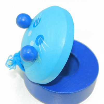 Chapaleta de madera Toy Handle Musical Instruments de las castañuelas los 2.5cm