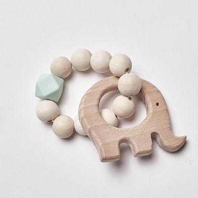 Dentición Ring Personalised Organic Wooden Teethers del ganchillo de la joyería