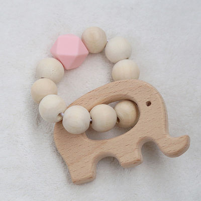 Dentición Ring Personalised Organic Wooden Teethers del ganchillo de la joyería