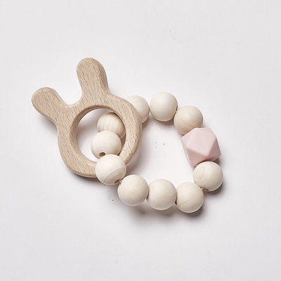 Dentición Ring Personalised Organic Wooden Teethers del ganchillo de la joyería