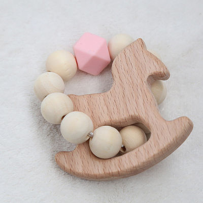 Dentición Ring Personalised Organic Wooden Teethers del ganchillo de la joyería