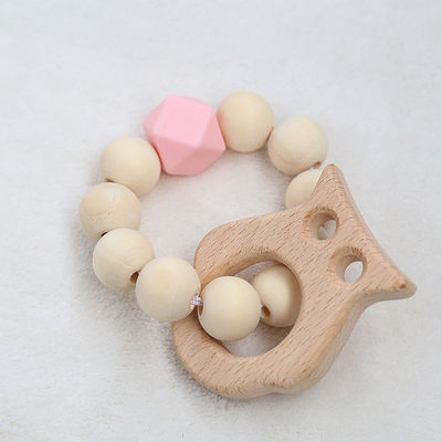 Dentición Ring Personalised Organic Wooden Teethers del ganchillo de la joyería