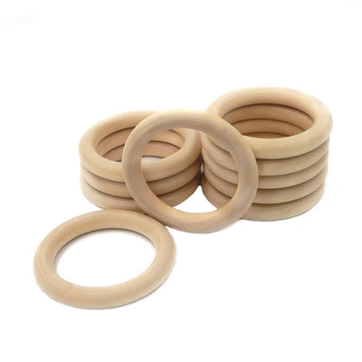 Dentición de madera Toy Beech Wood Teething Rings de la pulsera DIY 55m m