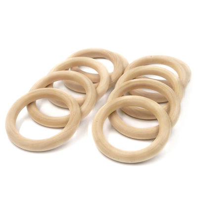 Dentición de madera Toy Beech Wood Teething Rings de la pulsera DIY 55m m