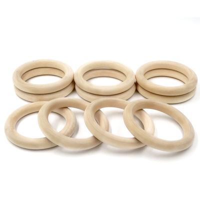 Dentición de madera Toy Beech Wood Teething Rings de la pulsera DIY 55m m