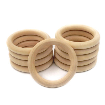 Dentición de madera Toy Beech Wood Teething Rings de la pulsera DIY 55m m