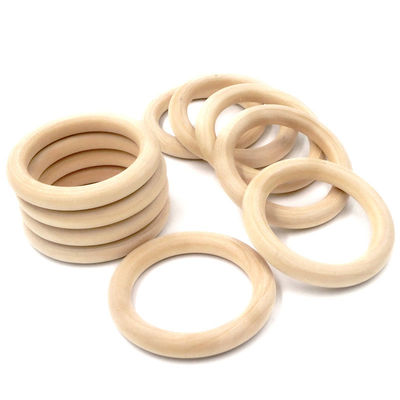 Dentición de madera Toy Beech Wood Teething Rings de la pulsera DIY 55m m