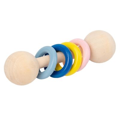 Traqueteo de madera Ring Montessori Wooden Teethers Safe del roedor el 10.7cm del gimnasio