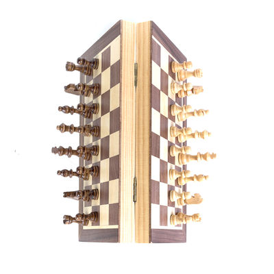 Juego de ajedrez magnético de madera plegable grande del tablero de ajedrez de los inspectores el 1.97in