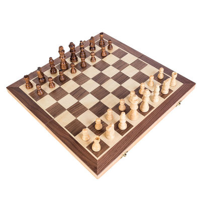 Juego de ajedrez magnético de madera plegable grande del tablero de ajedrez de los inspectores el 1.97in