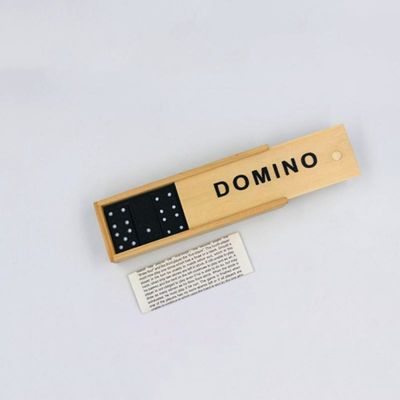 Los bloques de madera del dominó del juego 28Pcs del viaje suben a la educación temprana