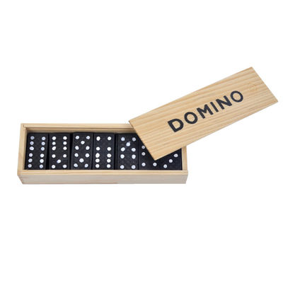 Los bloques de madera del dominó del juego 28Pcs del viaje suben a la educación temprana