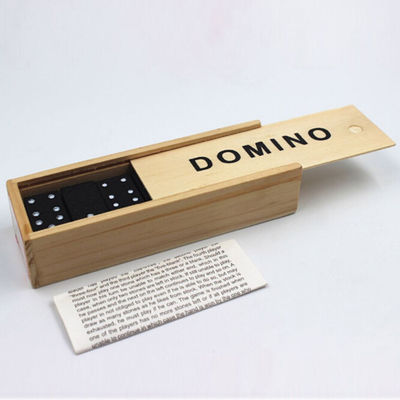 Los bloques de madera del dominó del juego 28Pcs del viaje suben a la educación temprana