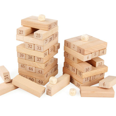 Bloques de Jenga de los dominós de las unidades de creación del registro de Digitaces 51PCS