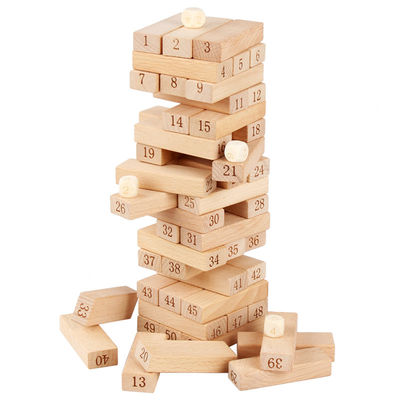 Bloques de Jenga de los dominós de las unidades de creación del registro de Digitaces 51PCS