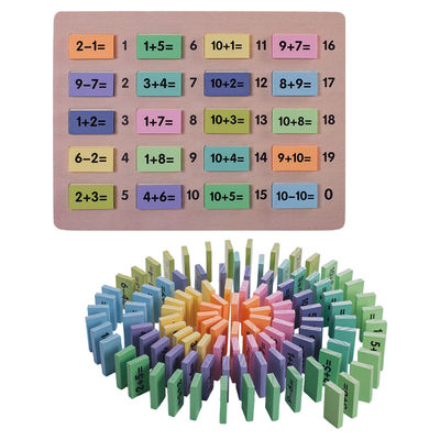 Bloques de madera de la matemáticas de Montessori de los bloques del dominó de las matemáticas los 4.5cm