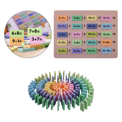 Bloques de madera de la matemáticas de Montessori de los bloques del dominó de las matemáticas los 4.5cm