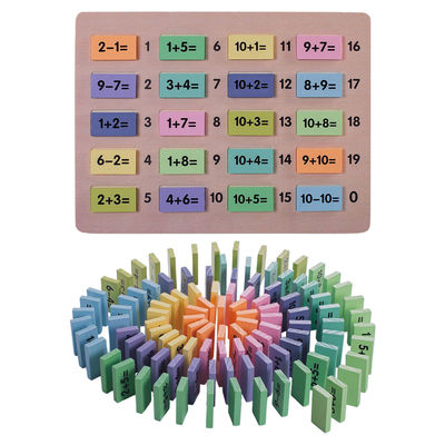 Bloques de madera de la matemáticas de Montessori de los bloques del dominó de las matemáticas los 4.5cm