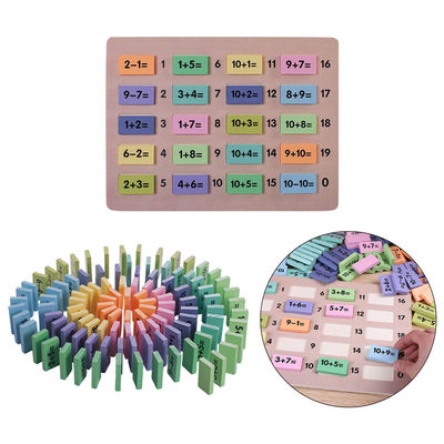 Bloques de madera de la matemáticas de Montessori de los bloques del dominó de las matemáticas los 4.5cm