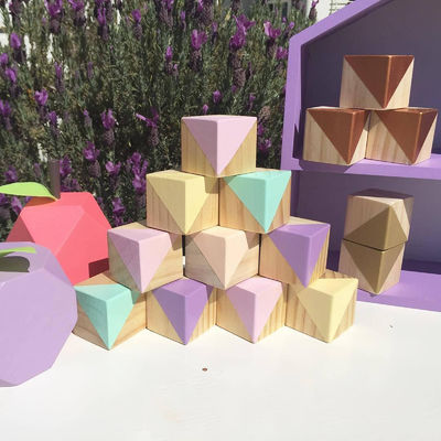 Mini bloques de madera inacabados 10pcs para los artes rectangulares