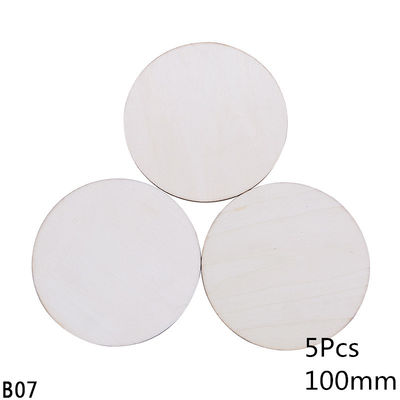 Discos de madera inacabados de madera de pino de los artes de la pintura el 10cm del espacio en blanco