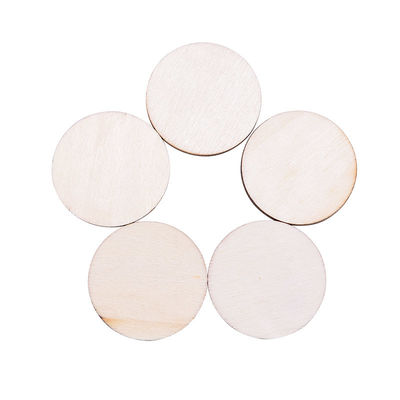 Discos de madera inacabados de madera de pino de los artes de la pintura el 10cm del espacio en blanco