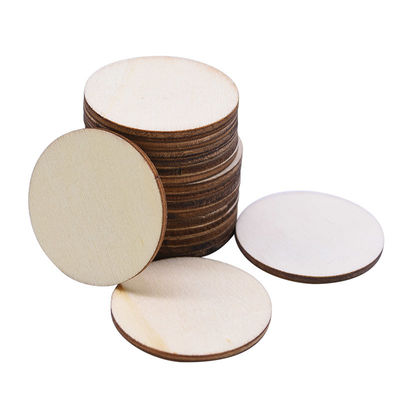 Discos de madera inacabados de madera de pino de los artes de la pintura el 10cm del espacio en blanco