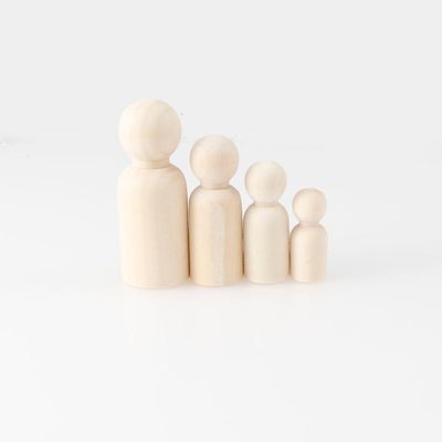 Pintura de madera del arte 100Pcs Peg Dolls Blank ISO9001