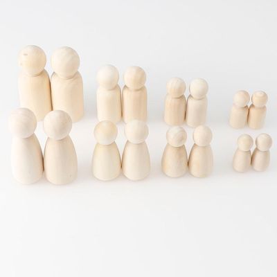 Pintura de madera del arte 100Pcs Peg Dolls Blank ISO9001