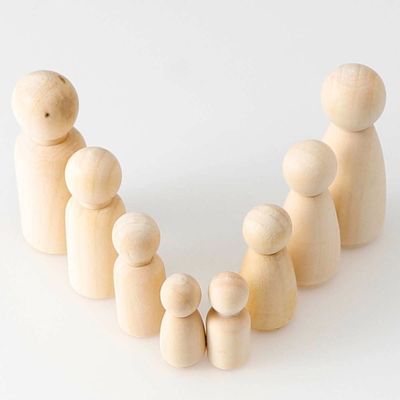 Pintura de madera del arte 100Pcs Peg Dolls Blank ISO9001