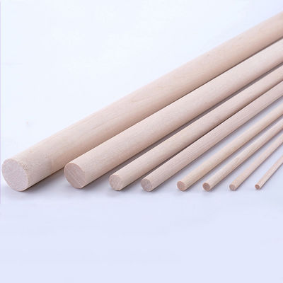 Artes de madera inacabados pulidos de 4m m de largo alrededor de los palillos de madera