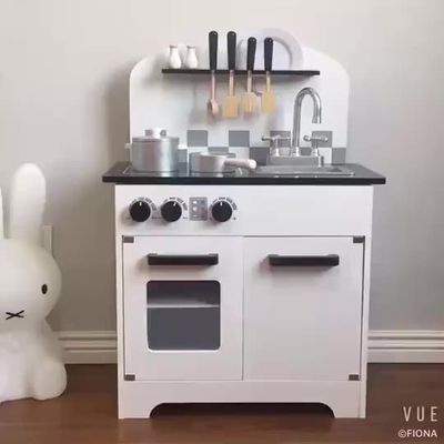 Los niños de Grey Wooden Kitchen Toys For de los niños ennegrecen los 77.8cm