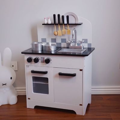 Los niños de Grey Wooden Kitchen Toys For de los niños ennegrecen los 77.8cm