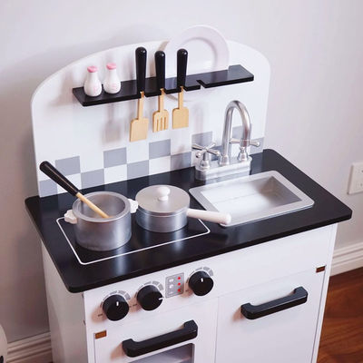Los niños de Grey Wooden Kitchen Toys For de los niños ennegrecen los 77.8cm