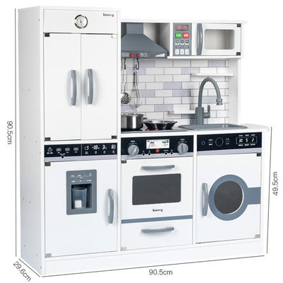 La cocina miniatura de madera del refrigerador grande de los 82.5cm fijó el negro blanco de la estufa