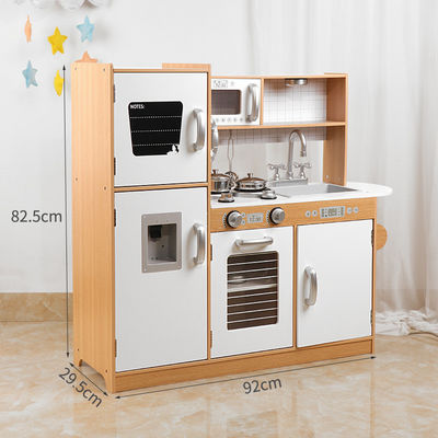 La cocina miniatura de madera del refrigerador grande de los 82.5cm fijó el negro blanco de la estufa