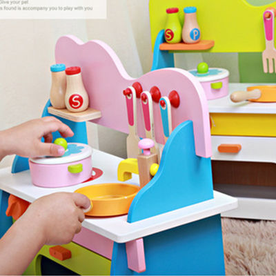 Cocinar la cocina miniatura de madera de los 3cm Cosplay fijó a Mini Wooden Kitchen Toy
