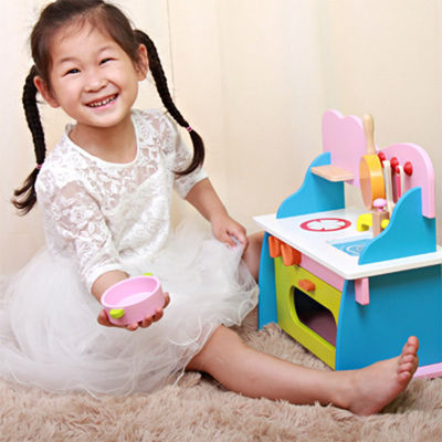 Cocinar la cocina miniatura de madera de los 3cm Cosplay fijó a Mini Wooden Kitchen Toy