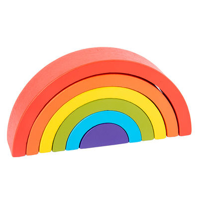 sistema natural grande del bloque de madera del apilador de madera del arco iris del arco del 1.2in