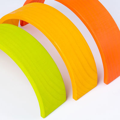 las unidades de creación de madera del arco iris de los juguetes de los bloques del pino de los 30cm se elevan los juguetes
