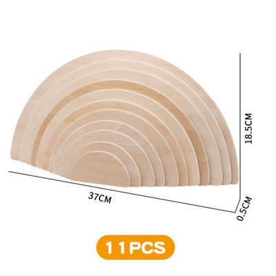 las unidades de creación de madera del arco iris de los juguetes de los bloques del pino de los 30cm se elevan los juguetes