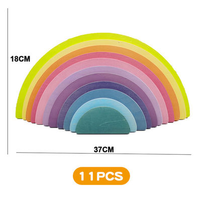las unidades de creación de madera del arco iris de los juguetes de los bloques del pino de los 30cm se elevan los juguetes