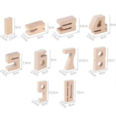 El número de madera de Jenga de la balanza bloquea las unidades de creación de madera enormes de los juguetes el 16cm