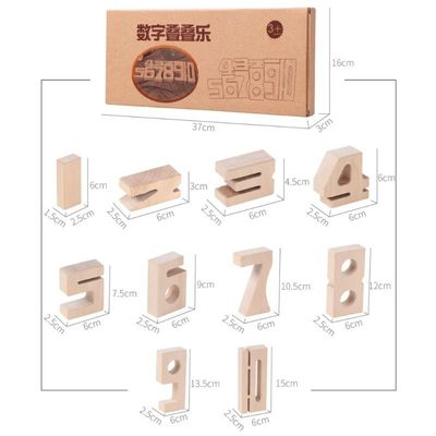 El número de madera de Jenga de la balanza bloquea las unidades de creación de madera enormes de los juguetes el 16cm