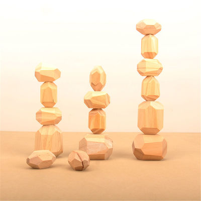bloques de amontonamiento geométricos de los bloques de los 5cm 36pcs Digitaces del bebé de madera de los juguetes