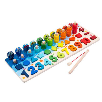El bebé de madera educativo de Montessori de la pesca de la matemáticas juega el 15cm